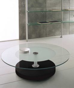 שולחן סלון זכוכית דגם  FENDI BLACK